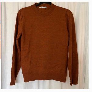 lightweight wool rust colored sweater